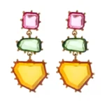 Multicolor Stone Earrings - Image 4
