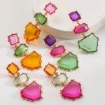 Multicolor Stone Earrings - Image 5
