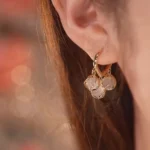 Opal Hoop designer Earrings - Image 2