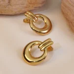 Streetwear circle Statement Studs - Image 2