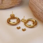 Streetwear circle Statement Studs - Image 3