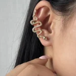 Golden Snake Statement Earcuff - Image 2