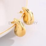 Droplets Delights- Golden earrings - Image 2