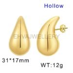 Droplets Delights- Golden earrings - Image 3