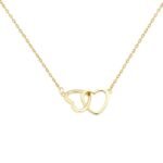 Simple Style Chain with Two Joint Hearts for Women and Girls