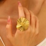 Gold Plated Adjustable Ring