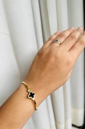 Stainless Steel Openable Crystal Bracelet | Latest Stylish Cuff Bangle - Image 2