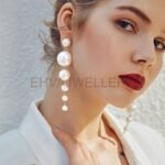 Heavy Pearl Dropped Long Earrings