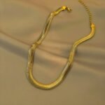 Fashion Geometric Steel Plating Chain Necklace