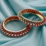 Trending Rajwade Pearl Meenakari Kada (set of 2)