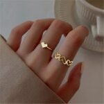Black Heart 2 Gold Rings