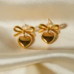 Celebs Viral Heart Bow Drop Earrings