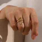 Snake Style Adjustable Ring - Image 2