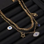 Evil eye Double Layer Necklace - Image 2