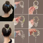 Flower Hair bun Claw - Image 2