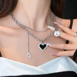 Twin Mosaic Love Necklace