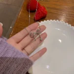 Bowknot Zircon Pendent Necklace - Image 2