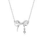 Bowknot Zircon Pendent Necklace - Image 4