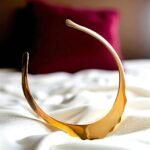 Stainless Steel Gold Plated Plain Hasli For Office and Party