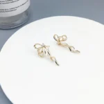 Butterfly Bowknot Earrings - Image 2