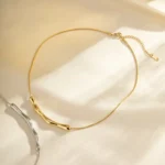 minimal bar necklace – waterproof stainless steel jewellery