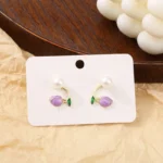 Sweet Tulip Flower Studs Pair - Image 2