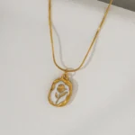 Rose Pendent Anti tarnish chain