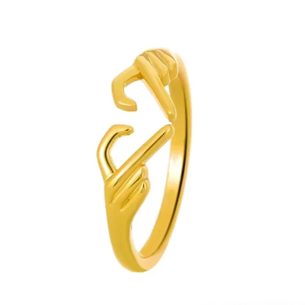 The Heart by Fingers Fashion Ring is a symbol of love Heart by Fingers Fashion Ring with gold finish open heart finger design for women