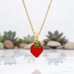 Strawberry Fruit Pendant Necklace