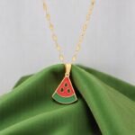 Red Watermelon Pendant Necklace