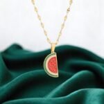 Half Watermelon Fruit Necklace