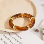 Resin Adjustable and trendy Bracelet (BROWN)