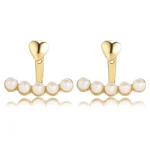 Heart Pearl inlaid Studs - Image 3