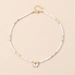 Sweet Butterfly Beaded Pendant Necklace - Image 6