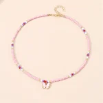 Sweet Butterfly Beaded Pendant Necklace - Image 5
