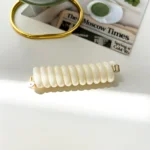 Hair Style Plastic Resin Hair Tie (white)