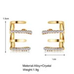 zircon inlaid diamond Studs - Image 2