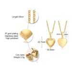 Openable Heart-Shaped Pendant Necklace - Image 2