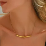 minimal bar necklace – stainless steel waterproof jewellery India