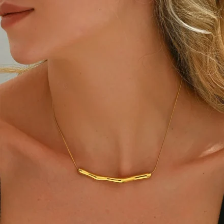 minimal bar necklace – stainless steel waterproof jewellery India