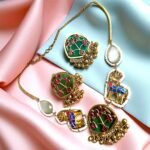 Jewellery Set with Beads And Deer Design and Earrings  with Jingles For Women and Girls